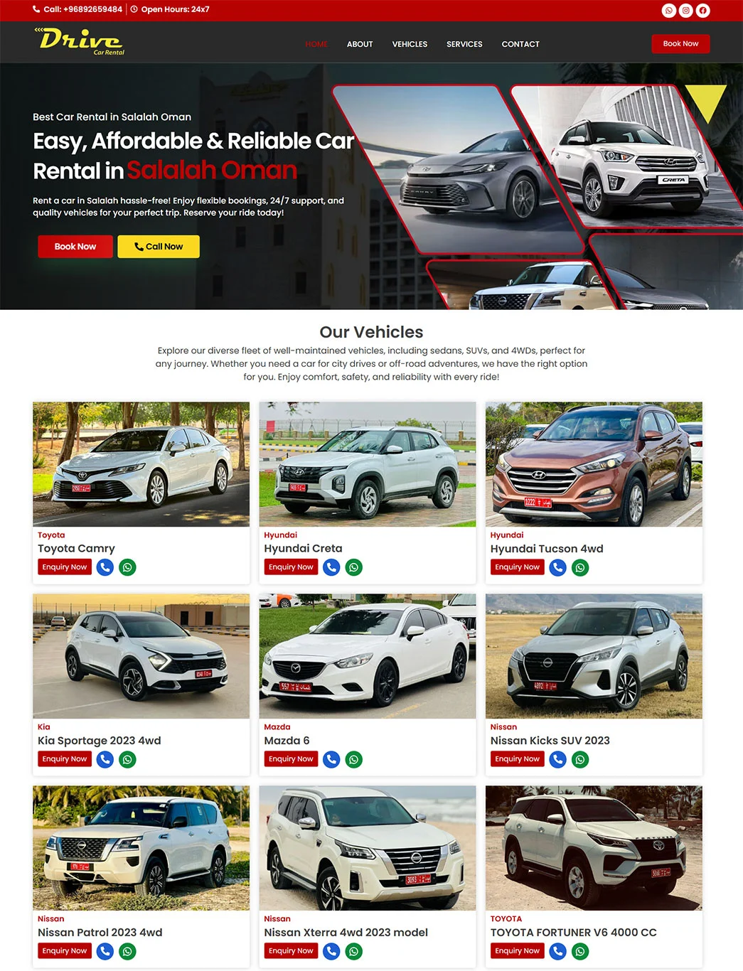 drive car rental seo result